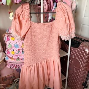 LoveShackFancy Pink Mini Dress